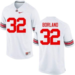 NCAA Ohio State Buckeyes Men's #32 Tuf Borland White Nike Football College Jersey HBZ5745MB